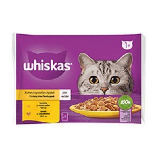 Whiskas Tavuklu ve  Hindili Jöleli Yetişkin Kedi Yaş Mama 4 lü 85gr*13 Pk (52 Ad )