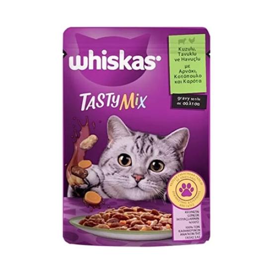 Whiskas Tasty Mix Kuzulu Tavuklu ve Havuçlu 85 gr 28’li Yetişkin Kedi Yaş Maması